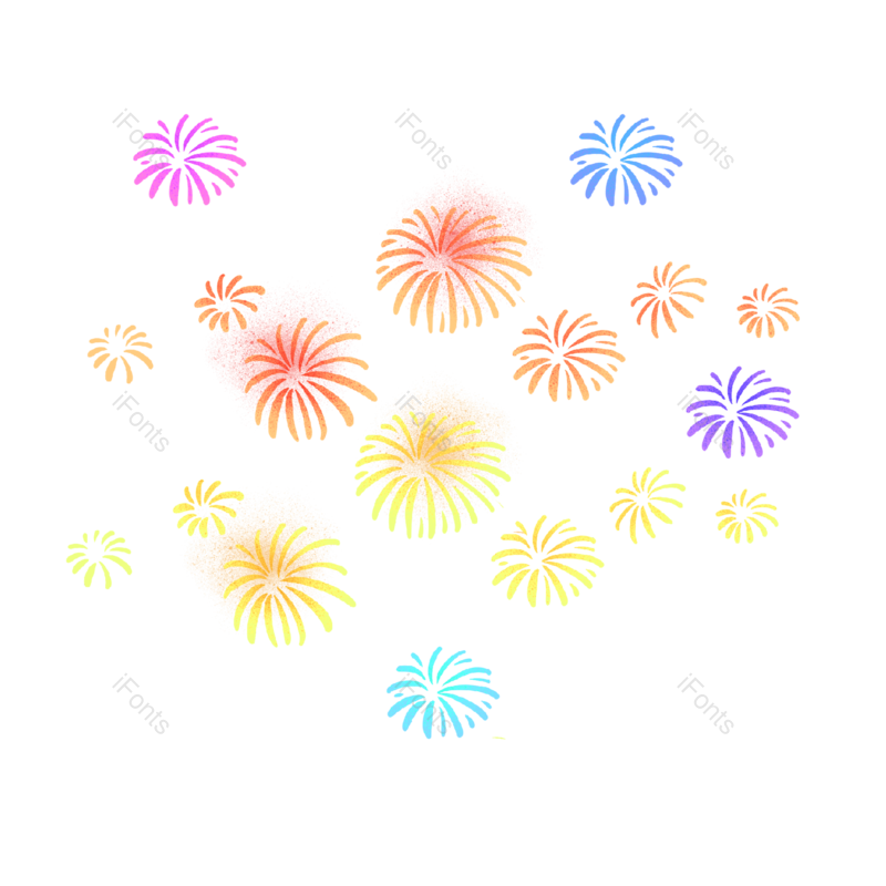 节日图片,烟火元素,烟花PNG,除夕免抠素材
